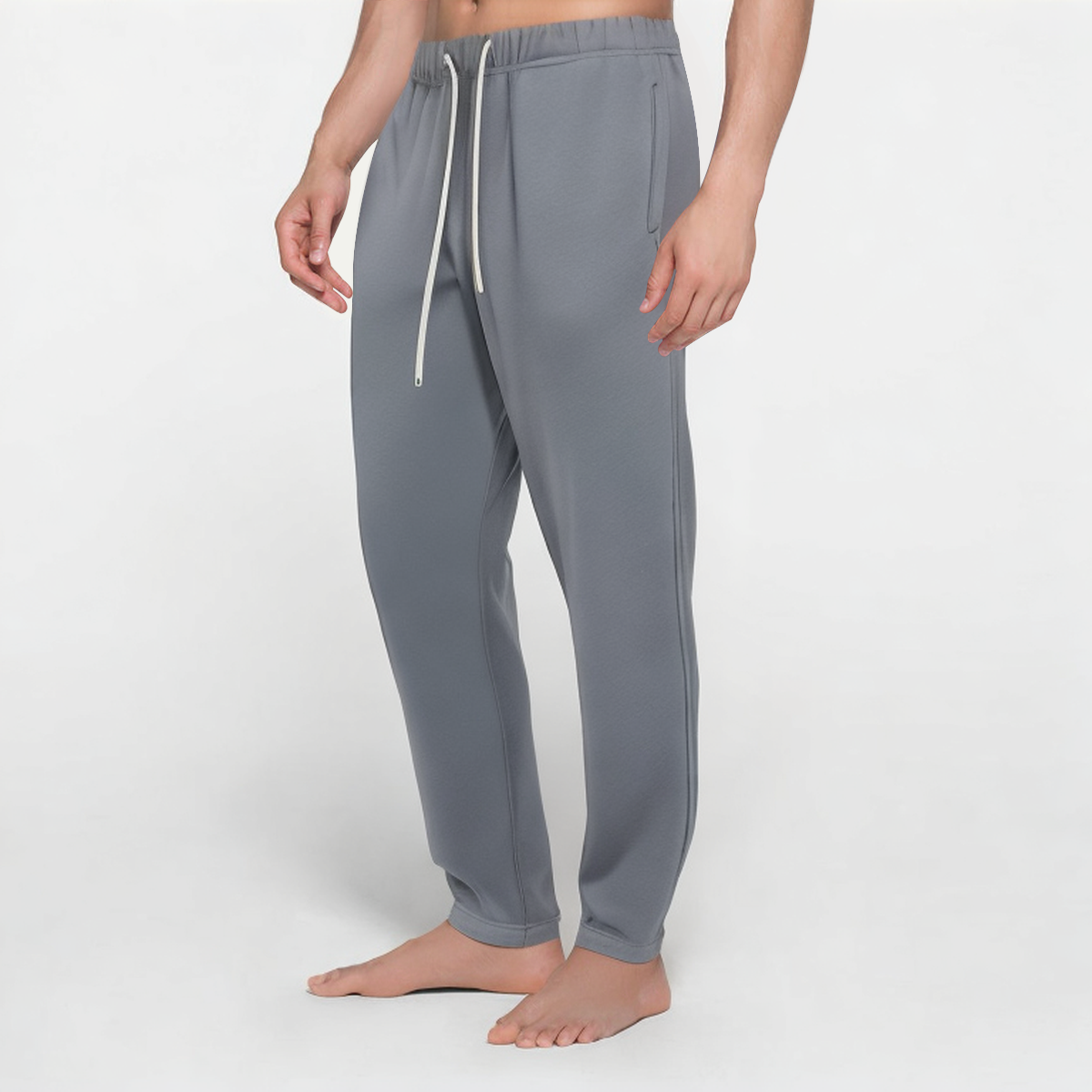 Grey loose-fitting men's sports trousers