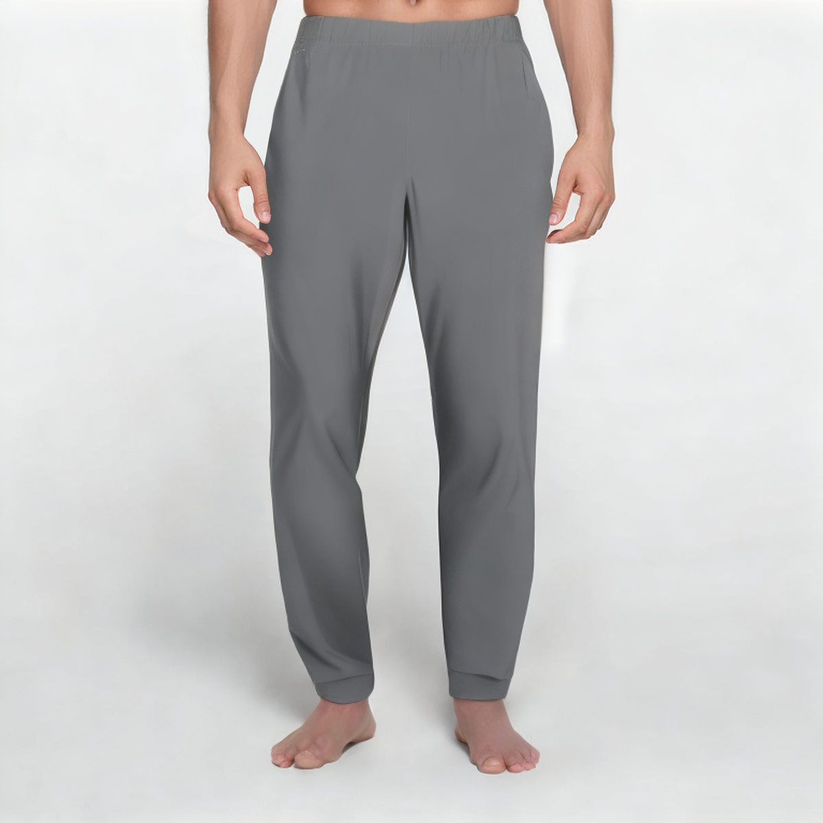Grey breathable men's sports trousers