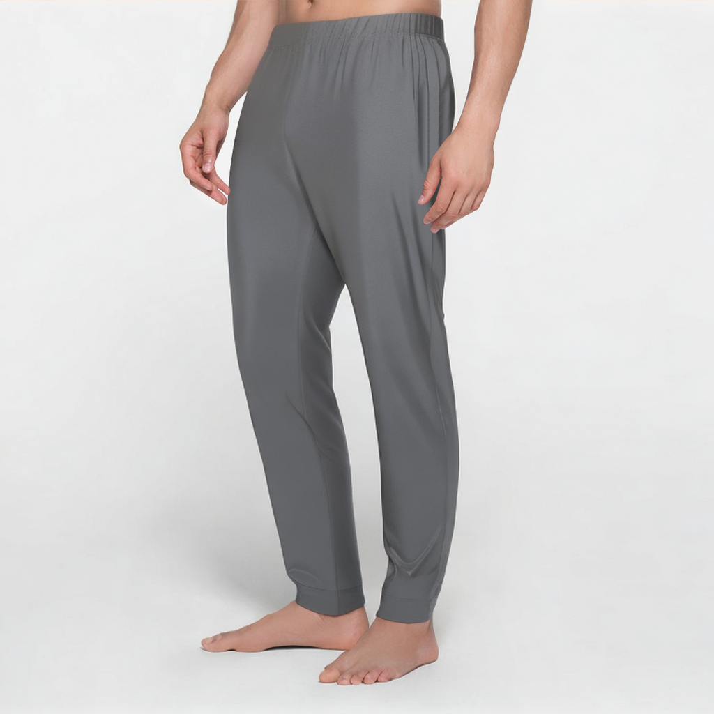 Grey breathable men's sports trousers