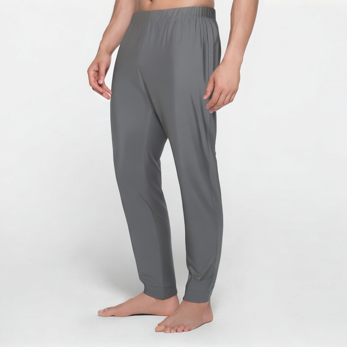 Grey breathable men's sports trousers