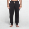 Black slim fit anti-pilling men's sports trousers