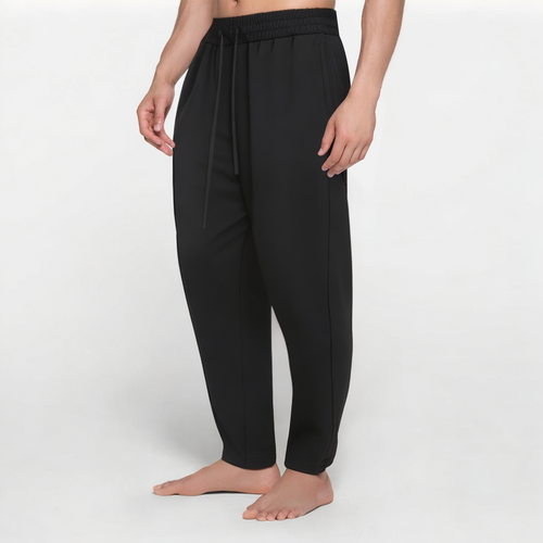 Black loose-fitting men's sports trousers