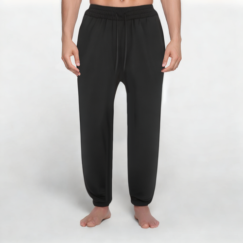 Black loose-fitting men's sports trousers