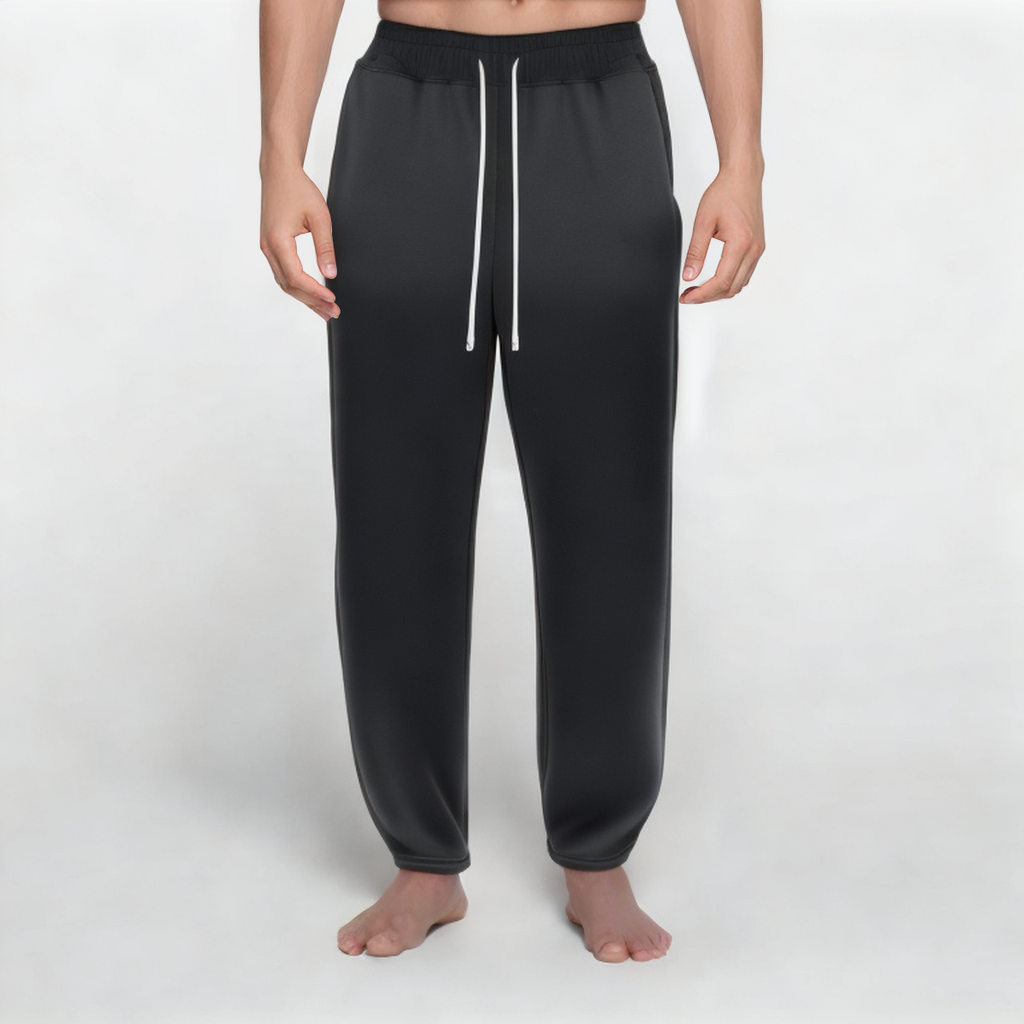 Distressed acid wash men's track trousers