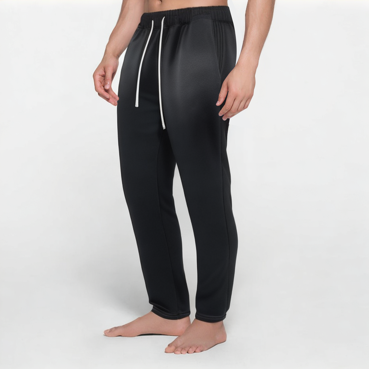 Distressed acid wash men's track trousers