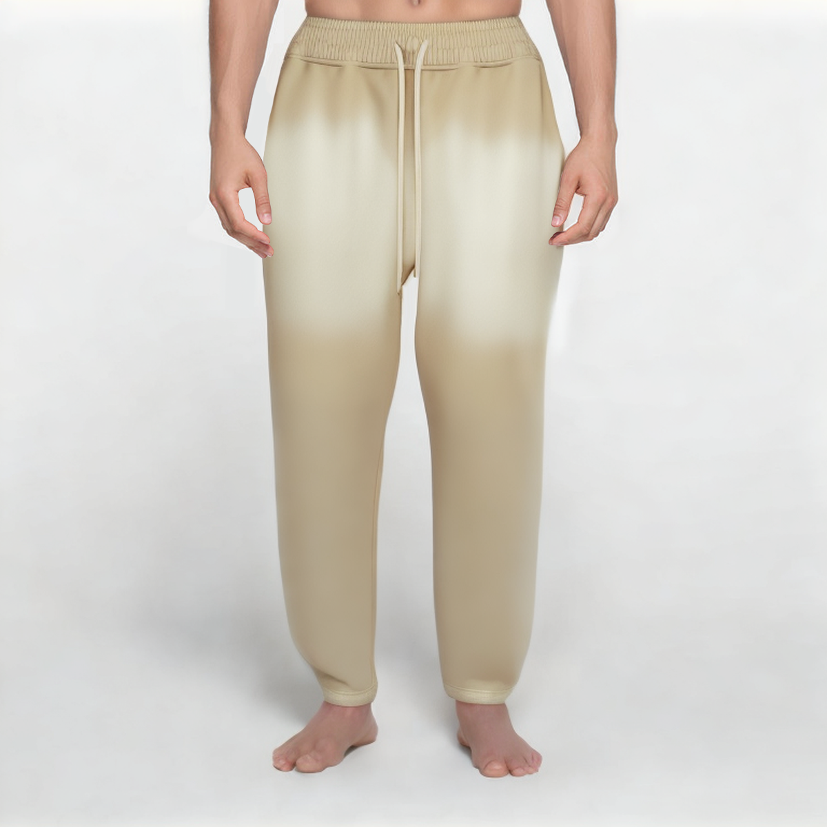Acid washed thickened men's sports trousers