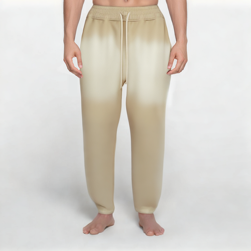 Acid washed thickened men's sports trousers