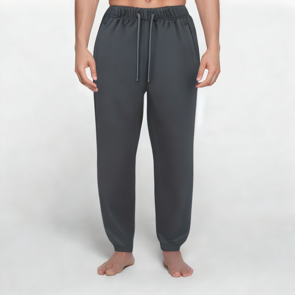 Dark grey breathable men's sports trousers