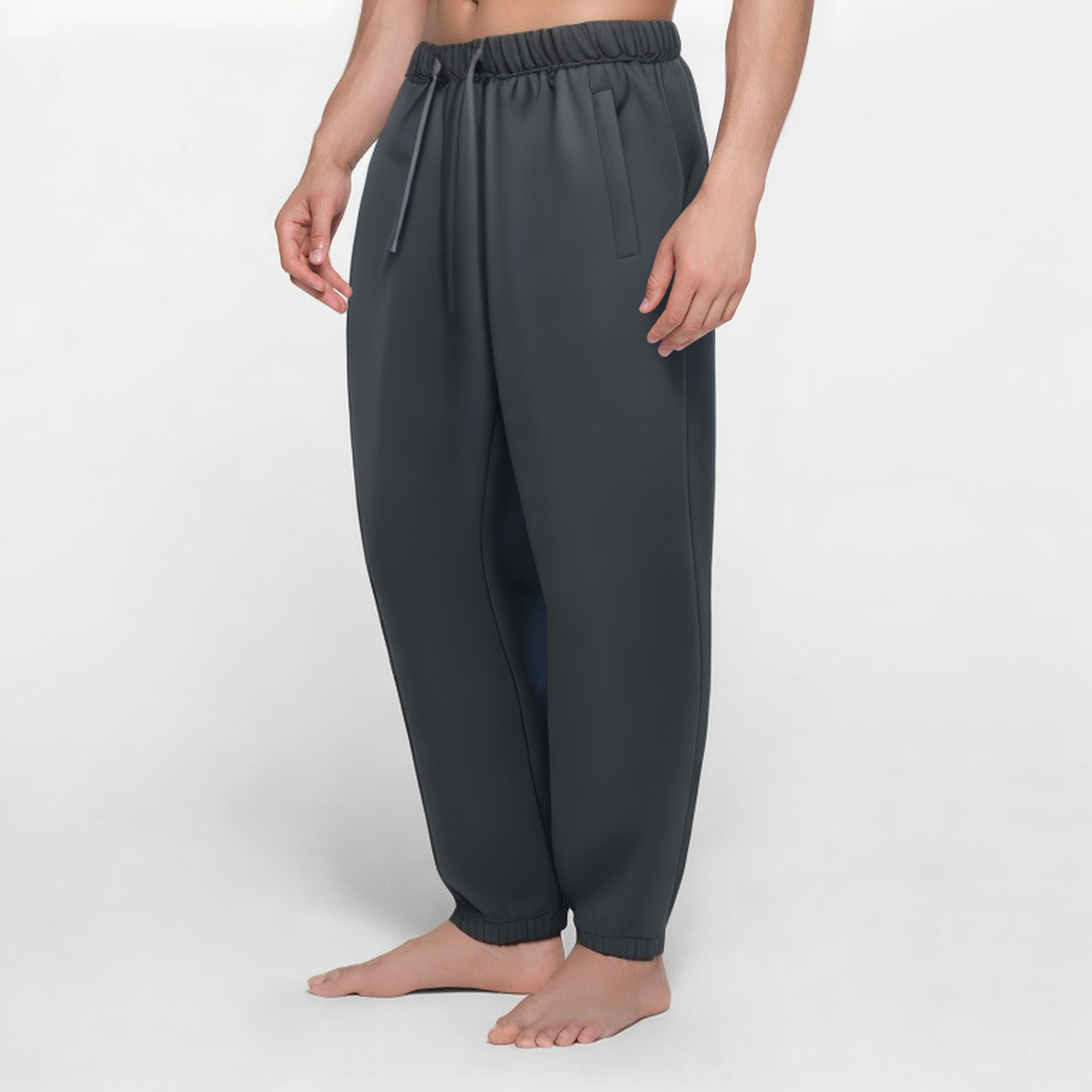 Dark grey breathable men's sports trousers