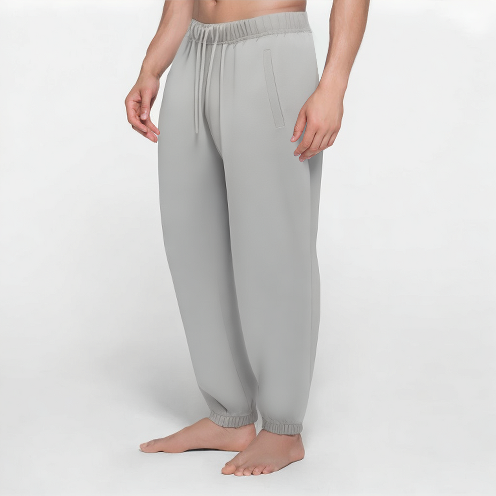 Light grey anti-pilling men's sports trousers