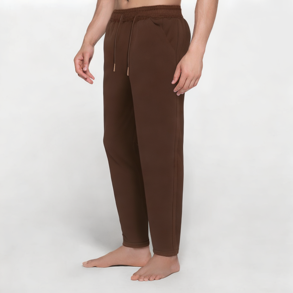 Coffee loose breathable men's sports trousers