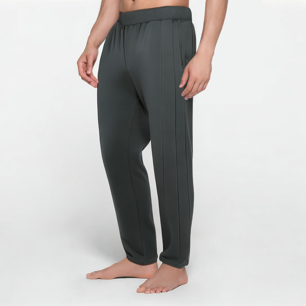 Dark grey loose fit men's sports trousers