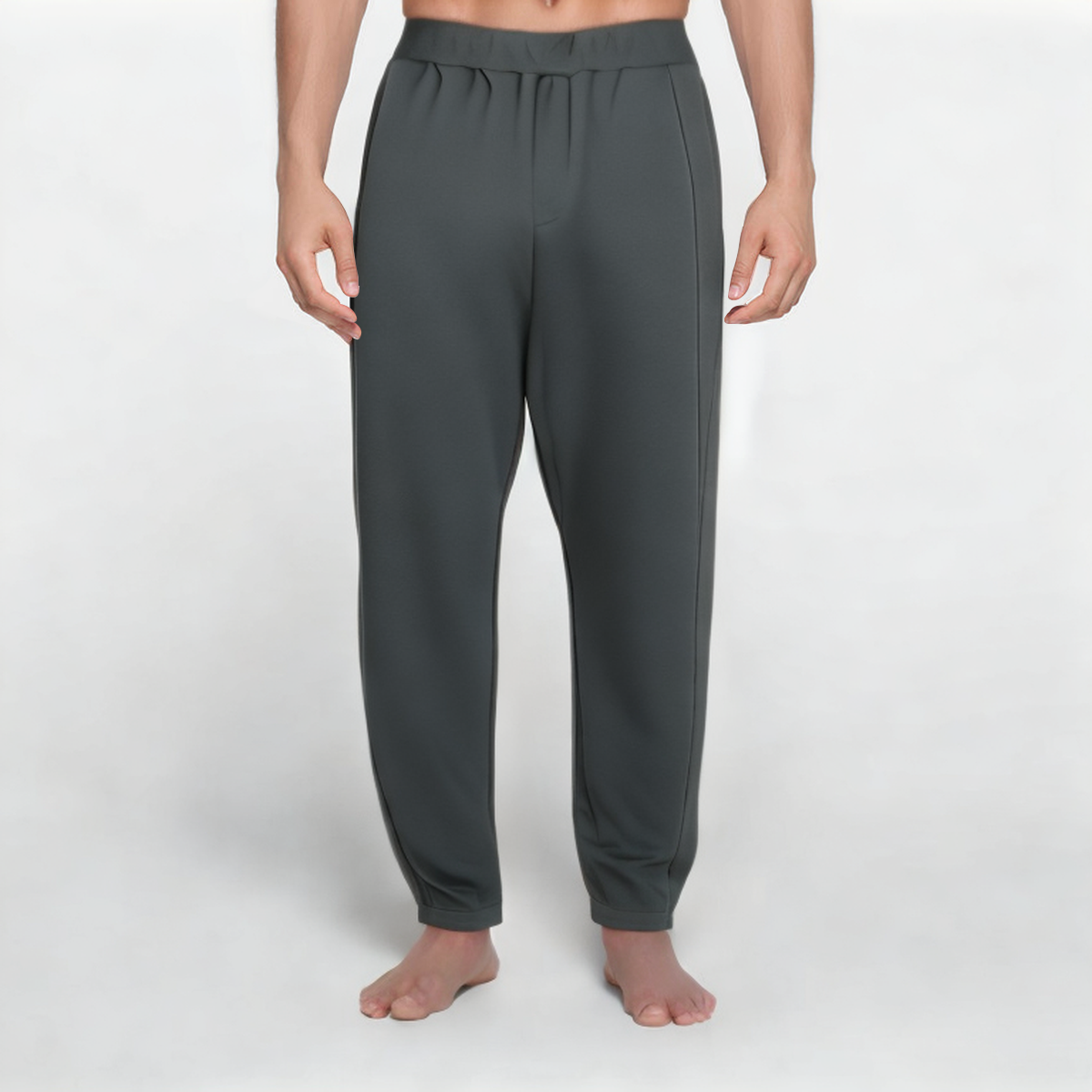 Dark grey loose fit men's sports trousers
