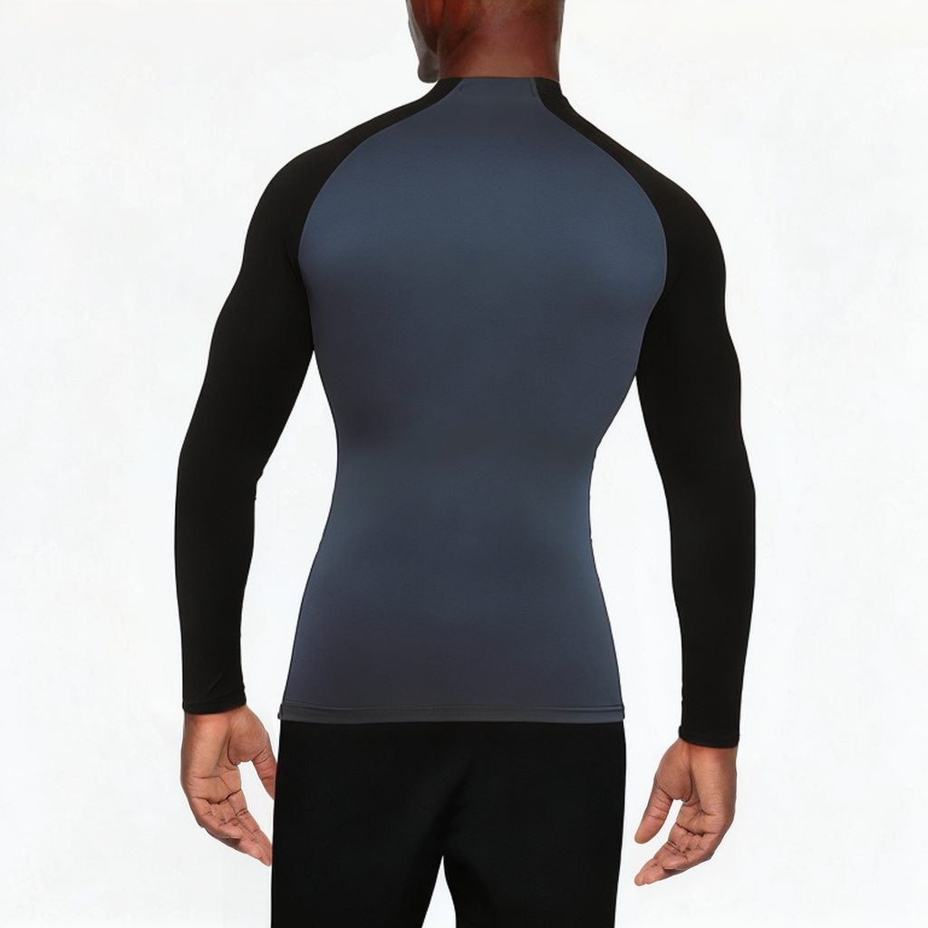 Colorblock breathable men's quarter-zip sweatshirt