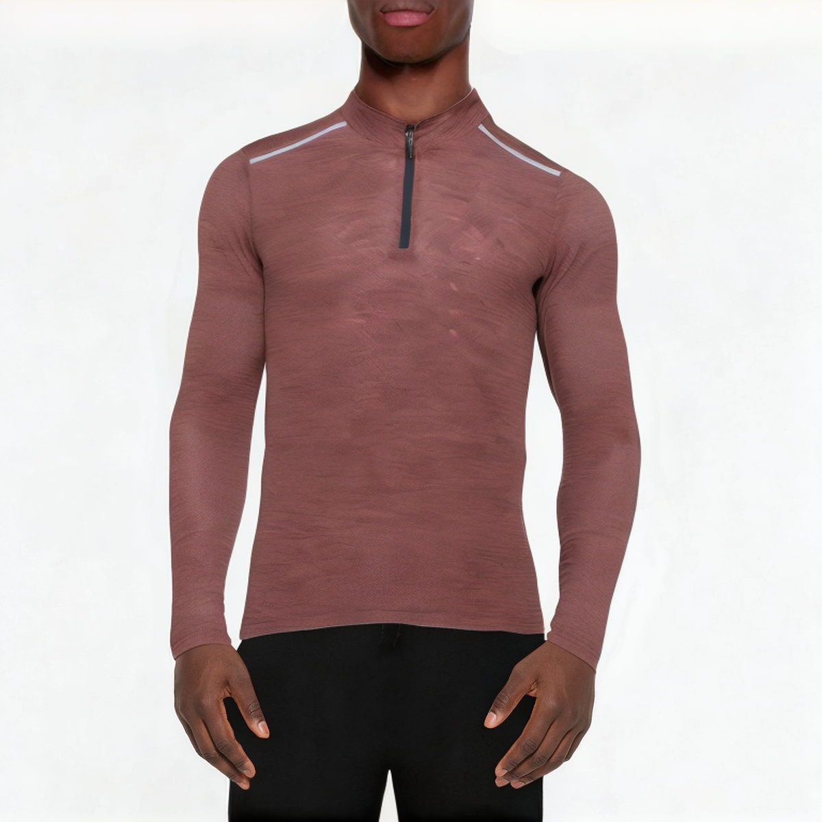 Outdoor stand collar men's 1/4 zip sweatshirt