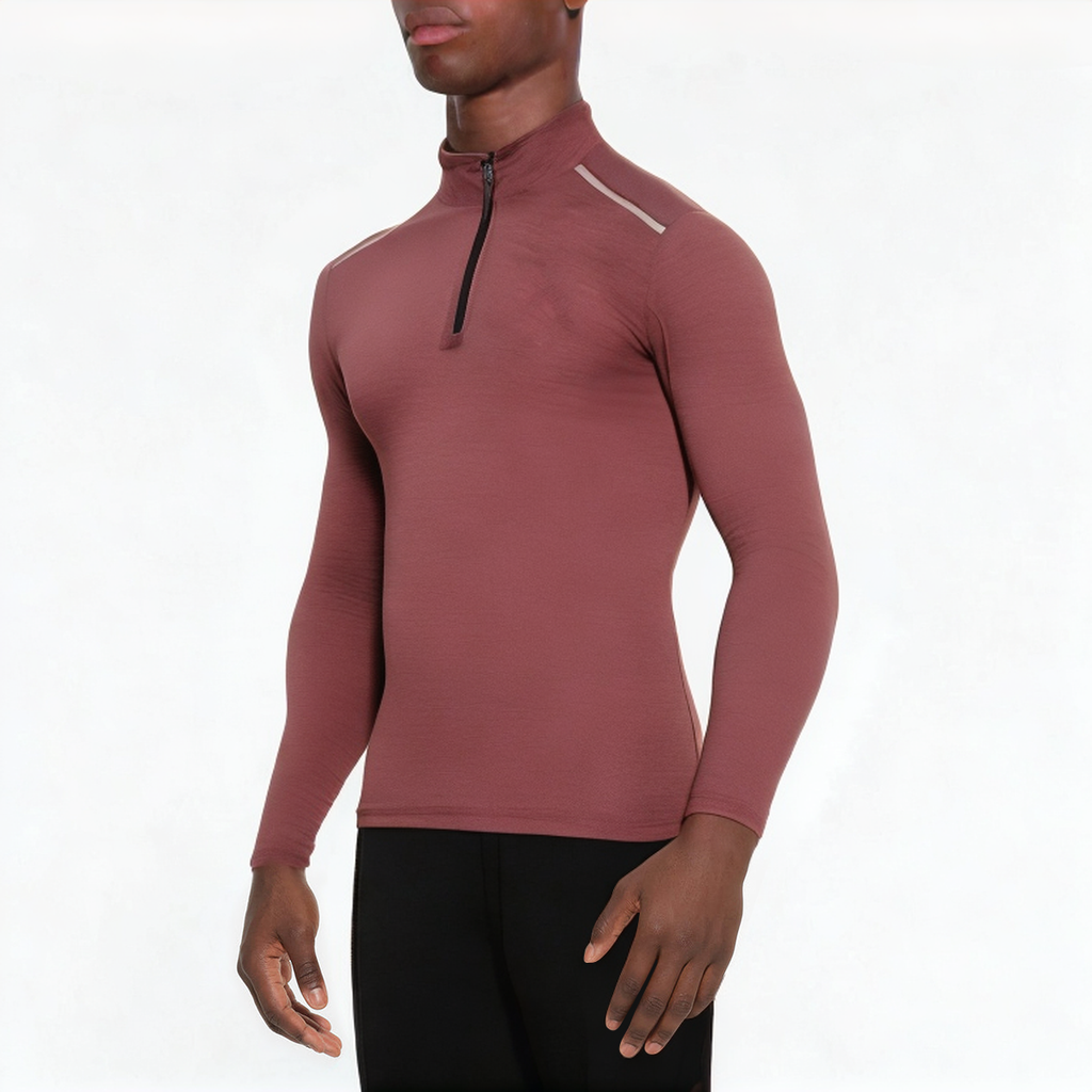 Outdoor stand collar men's 1/4 zip sweatshirt
