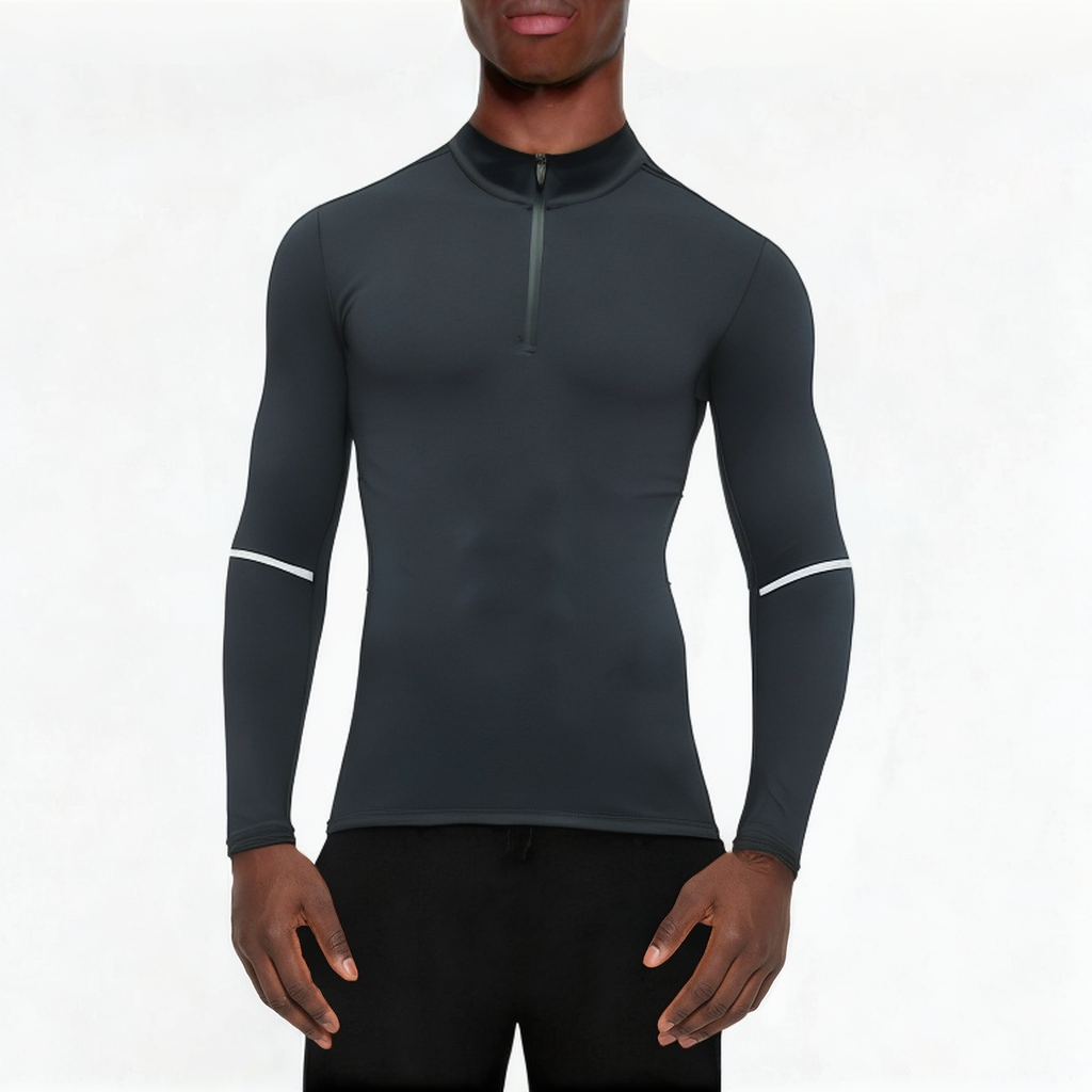 Dark grey quick dry men's 1/4 zip sweatshirt