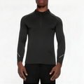 Black durable men's 1/4 zip sweatshirt
