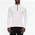 White durable and breathable men's 1/4 zip sweatshirt