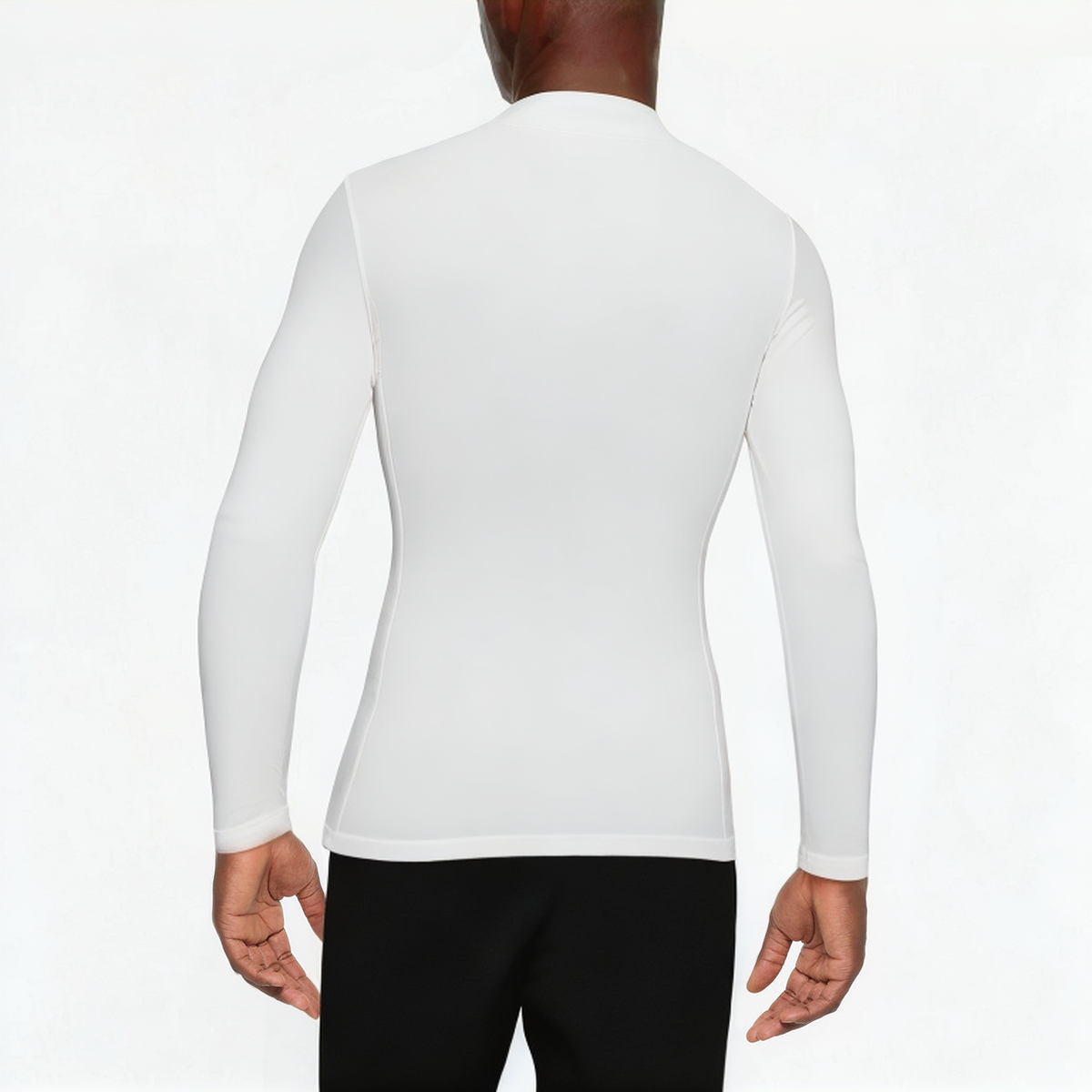 White durable and breathable men's 1/4 zip sweatshirt