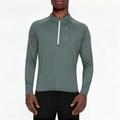 Grey anti-pilling men's 1/4 zip sweatshirt