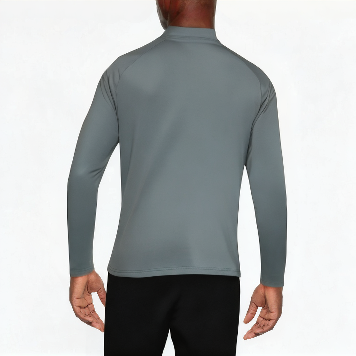 Grey anti-pilling men's 1/4 zip sweatshirt
