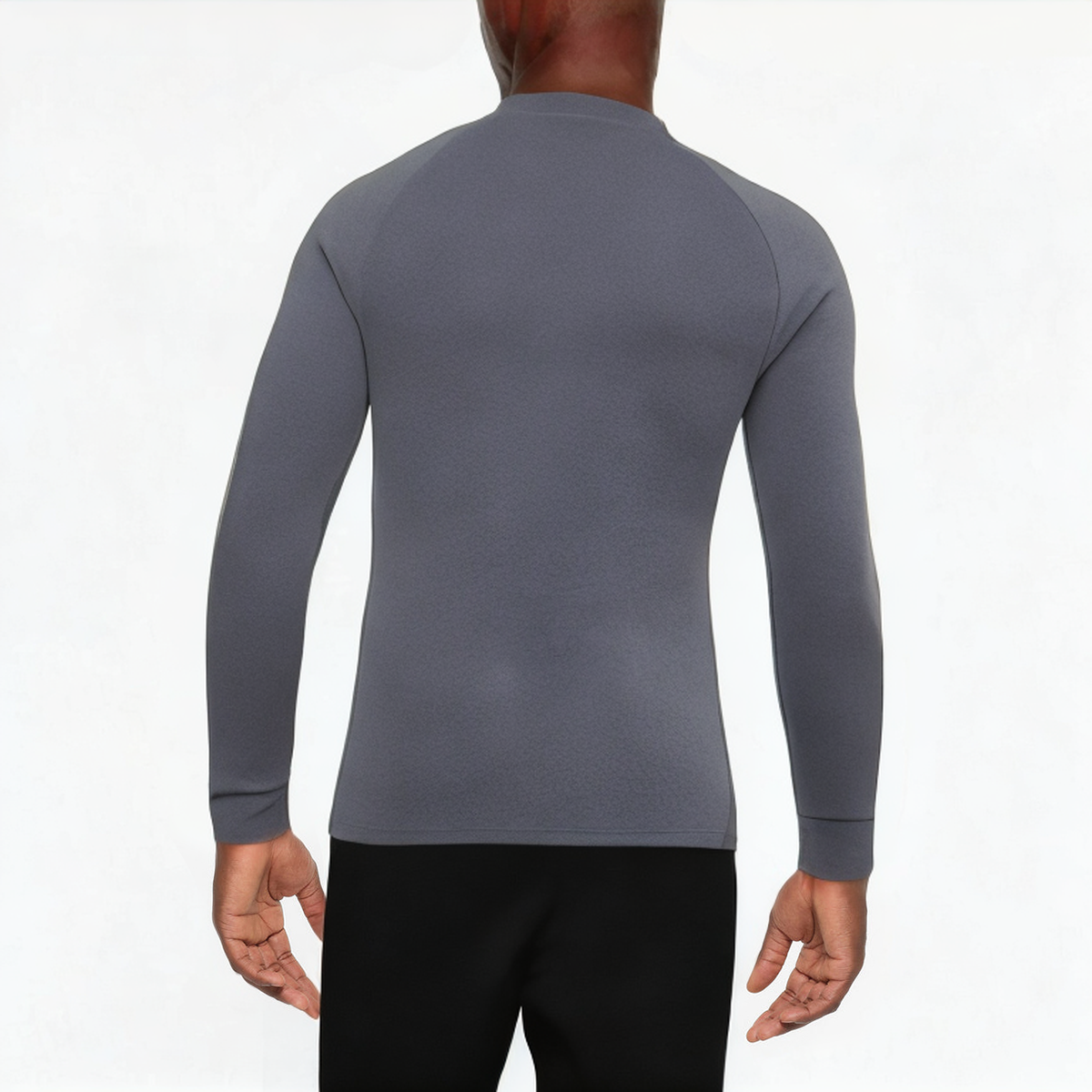 Dark grey warm men's 1/4 zip sweatshirt