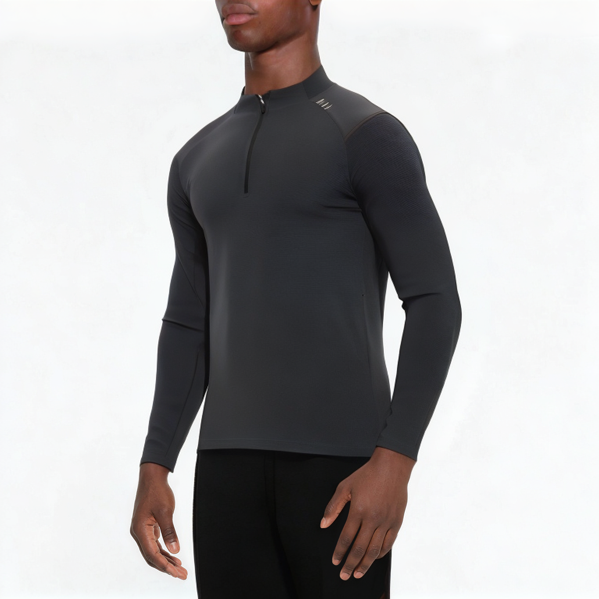 Men's crew neck quick dry 1/4 zip sweatshirt