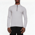 Light gray slim fit men's 1/4 zip sweatshirt