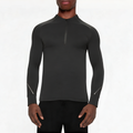 Black breathable men's 1/4-zip sweatshirt