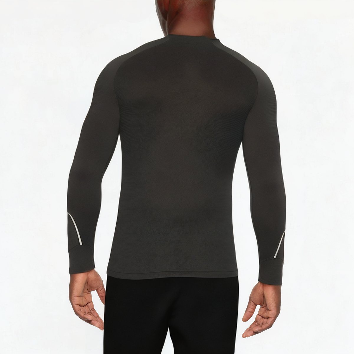 Black breathable men's 1/4-zip sweatshirt