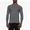 Gray quick-drying men's 1/4 zip sweatshirt