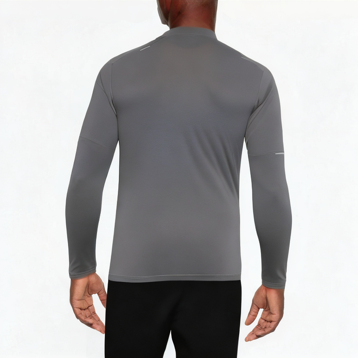 Gray quick-drying men's 1/4 zip sweatshirt
