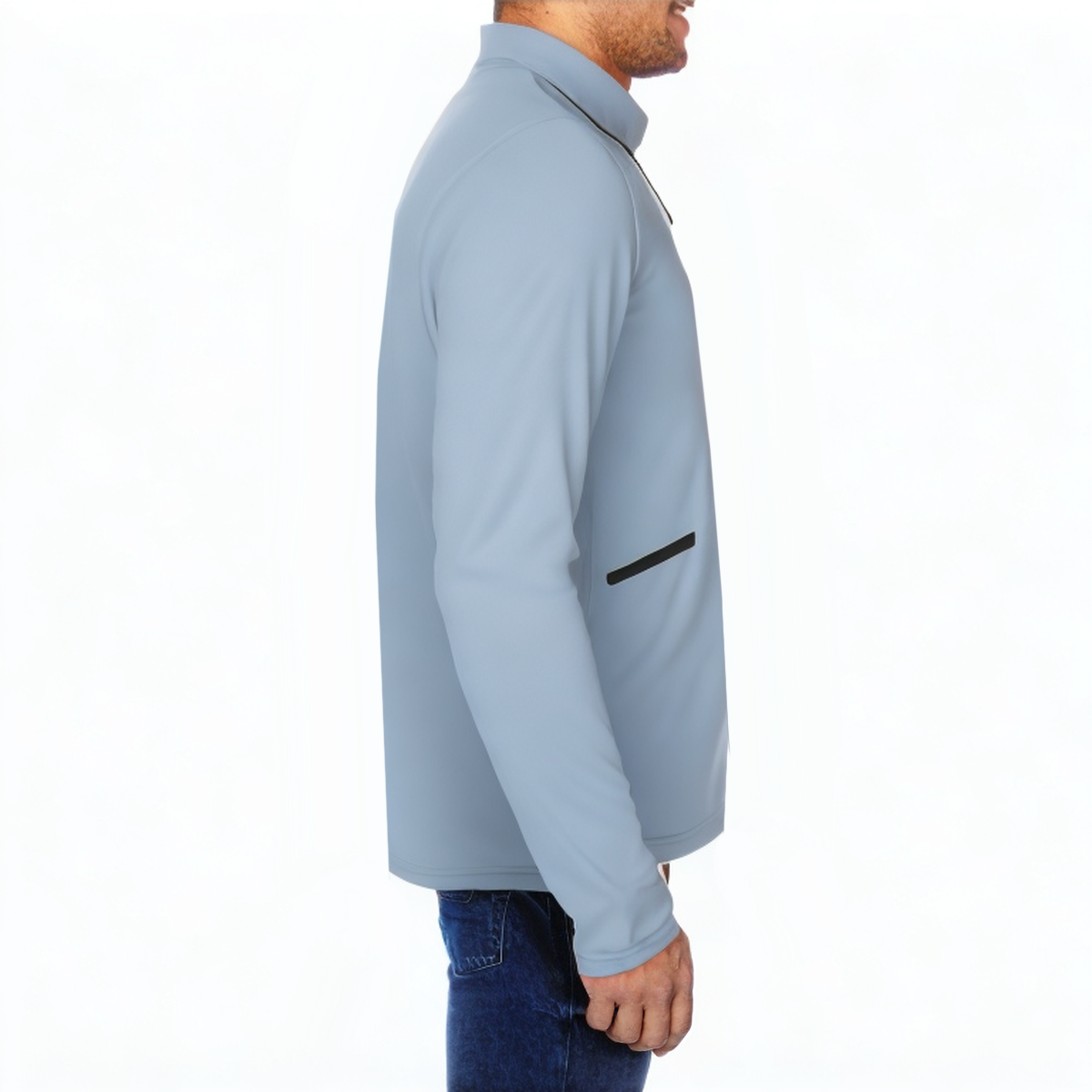 Men's sports jacket with stand collar and reflective design