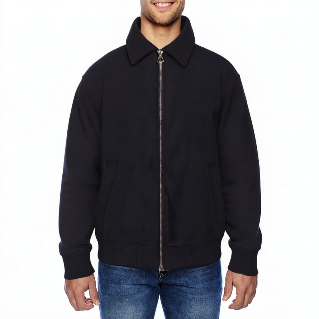 Black lapel breathable men's sports jacket