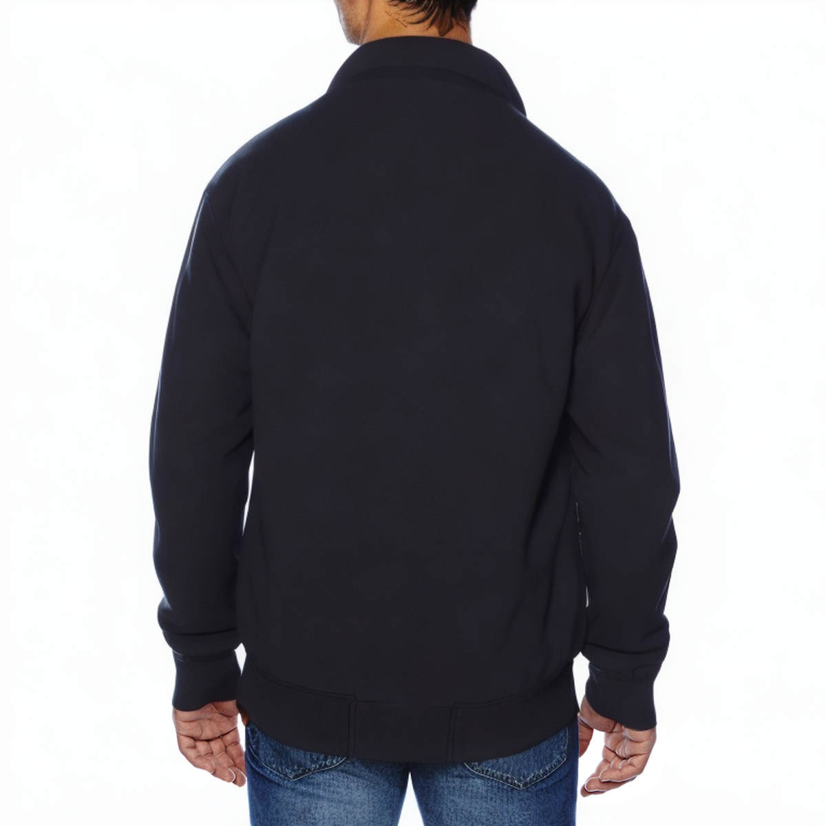 Black lapel breathable men's sports jacket