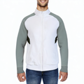 Stand collar color block men's track jacket
