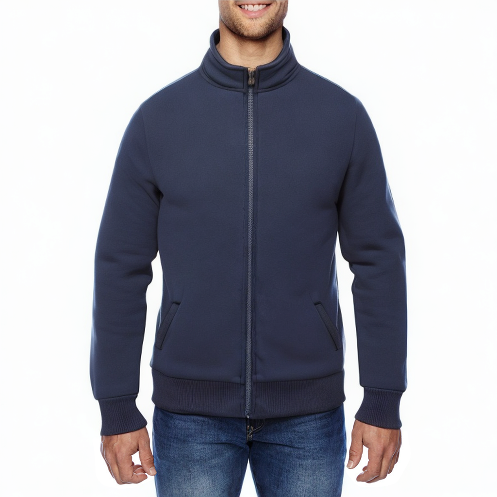 Dark blue windproof men's sports jacket