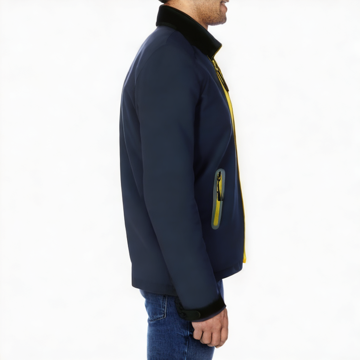 Waterproof men's sports jacket with hood