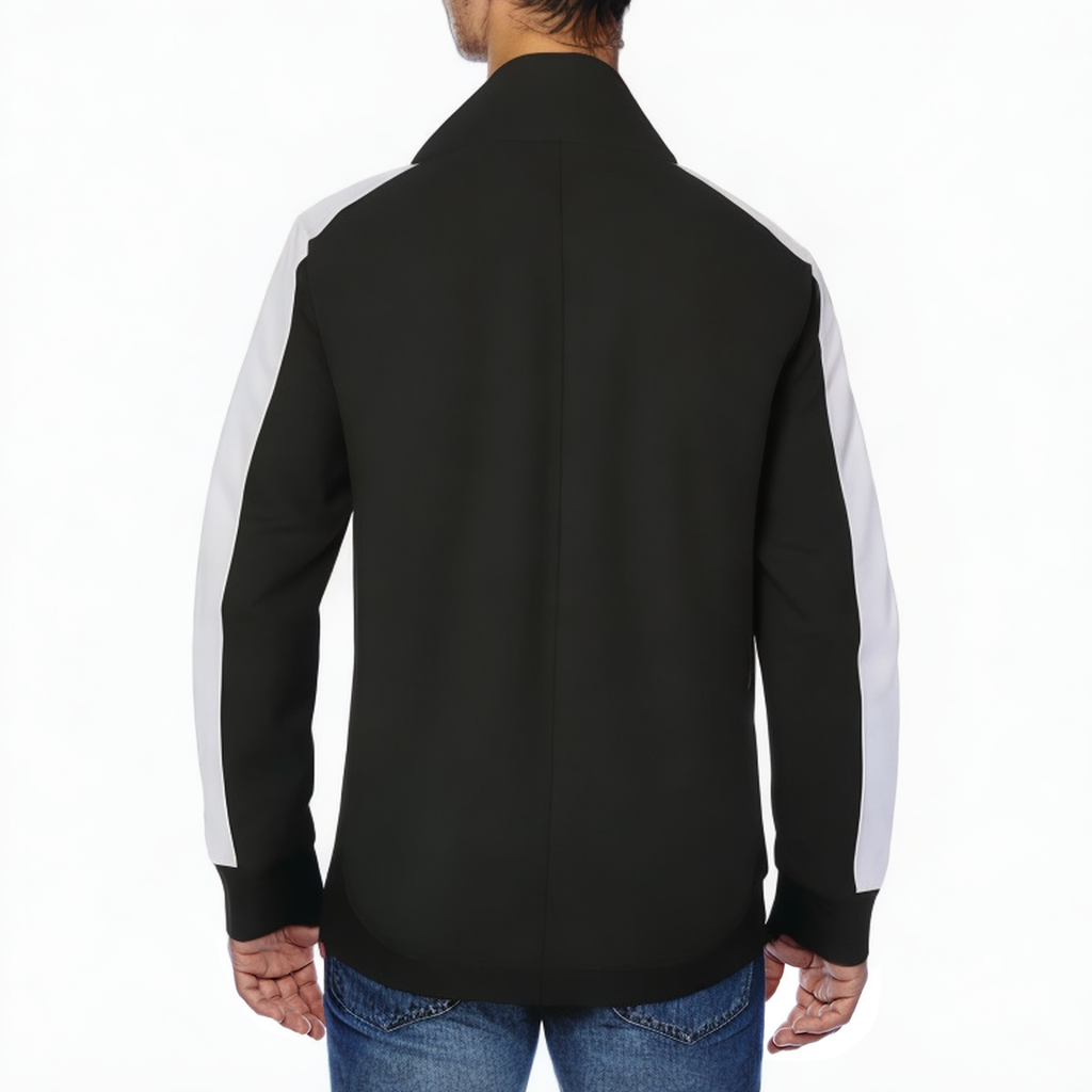 Men's slim-fit sports jacket with stand collar