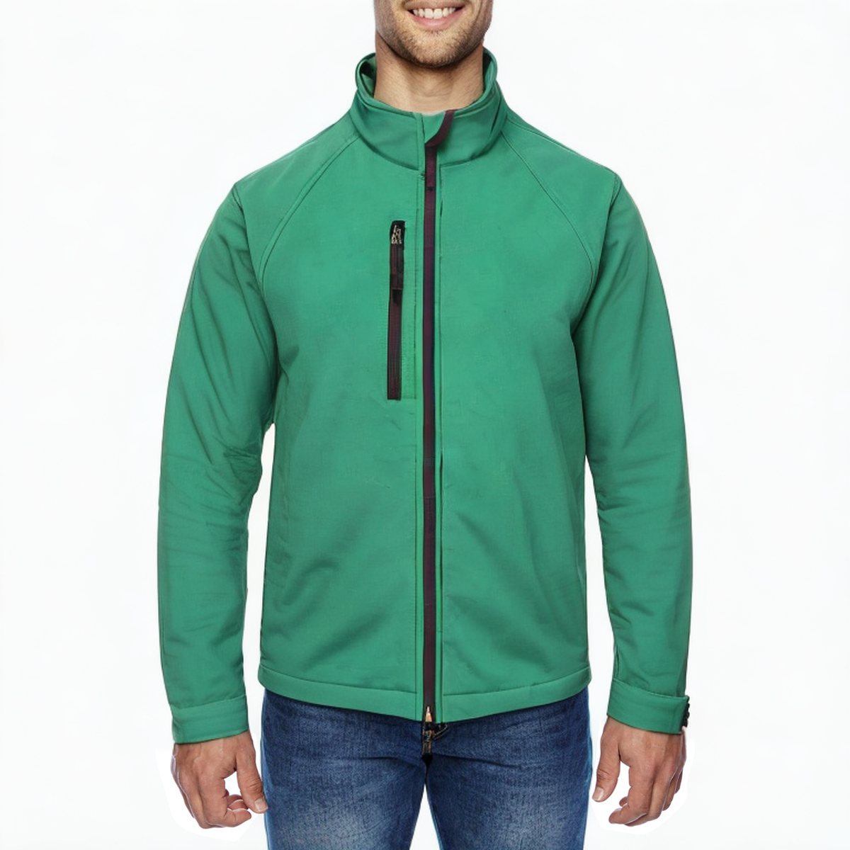 Green windproof and waterproof men's track jacket