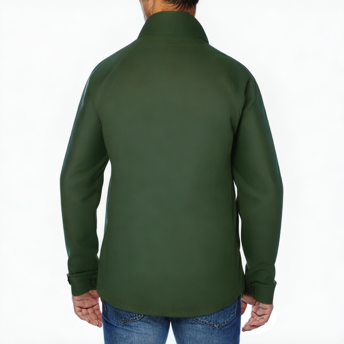 Green windproof and waterproof men's track jacket