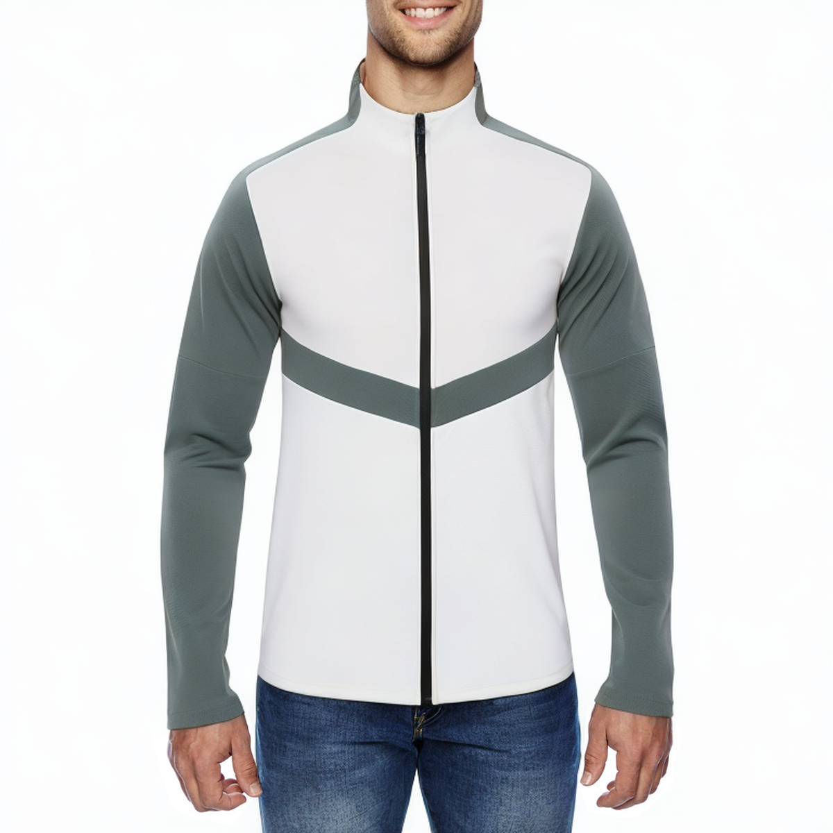 Men's casual colorblock sports jacket
