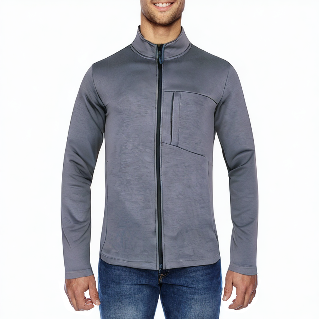 Grey breathable and comfortable men's sports jacket