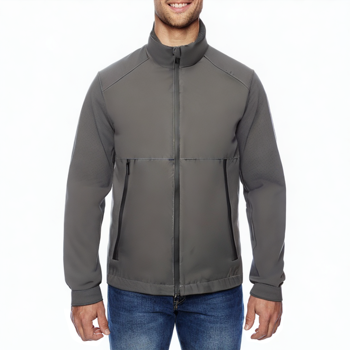 Dark grey breathable quick-drying men's sports jacket