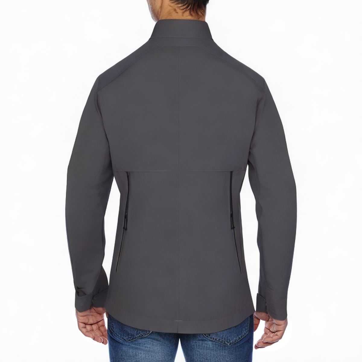 Dark grey breathable quick-drying men's sports jacket