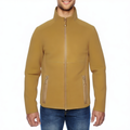 Yellow stand collar waterproof men's track jacket