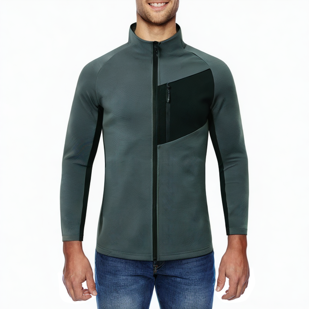 Casual colorblock breathable men's sports jacket