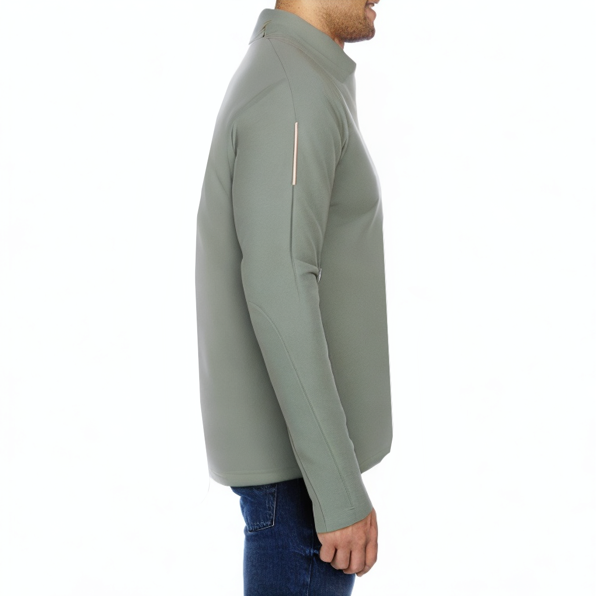 Green mesh breathable men's track jacket