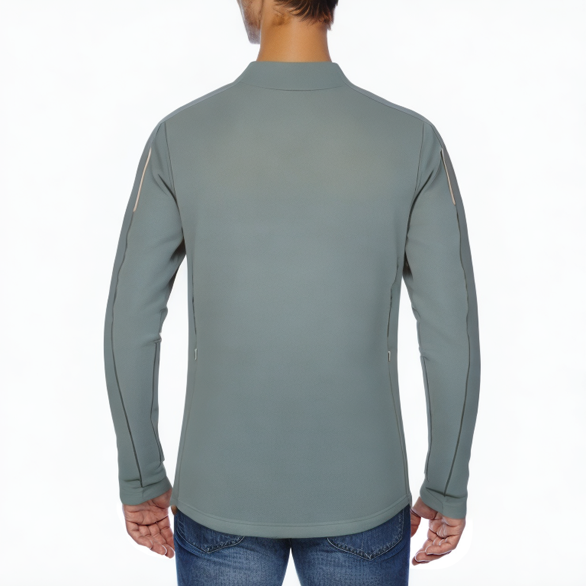 Green mesh breathable men's track jacket